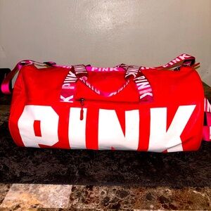PINK Victoria's Secret Bold Red Travel Bag